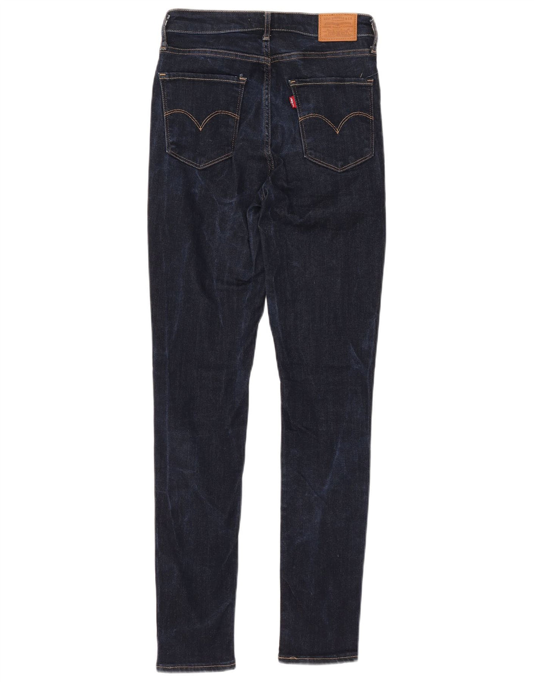 LEVI'S Damskie jeansy skinny 721 z wysokim stanem W27 L30 Granatowe Lyocell