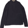 EDDIE BAUER Mens Zip Neck Jumper Sweater XL Navy Blue Vintage Eddie Bauer and Second-Hand Eddie Bauer from Messina Hembry 