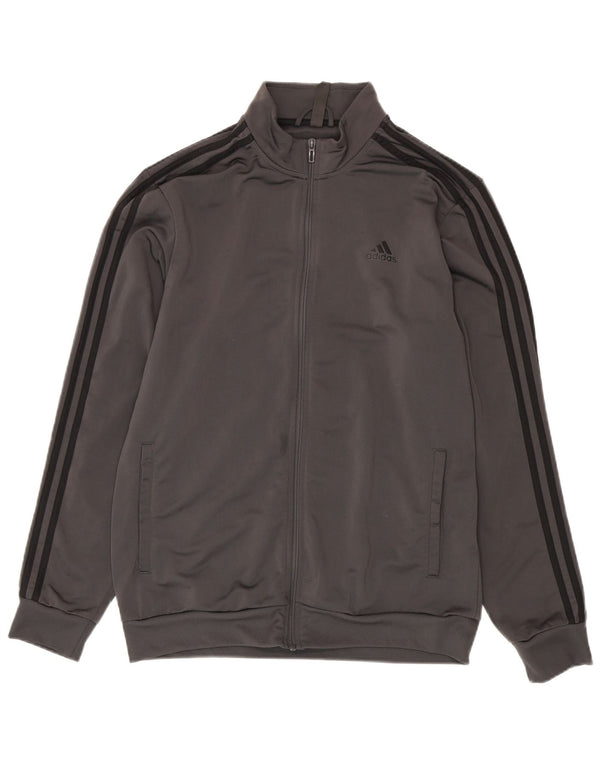 Adidas Męska bluza dresowa, duża, szara, poliestrowa
