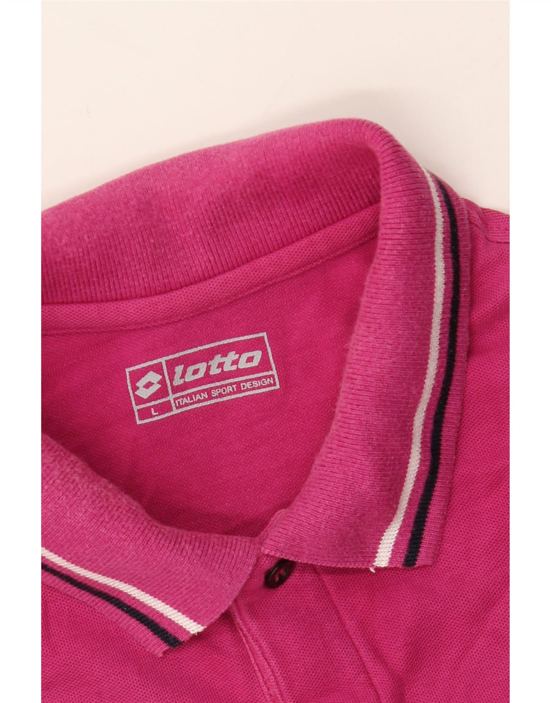LOTTO Mens Polo Shirt Large Pink Vintage Lotto and Second-Hand Lotto from Messina Hembry 