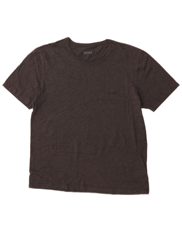 T-shirt damski HUGO BOSS Top UK 16, duży, szary, bawełniany