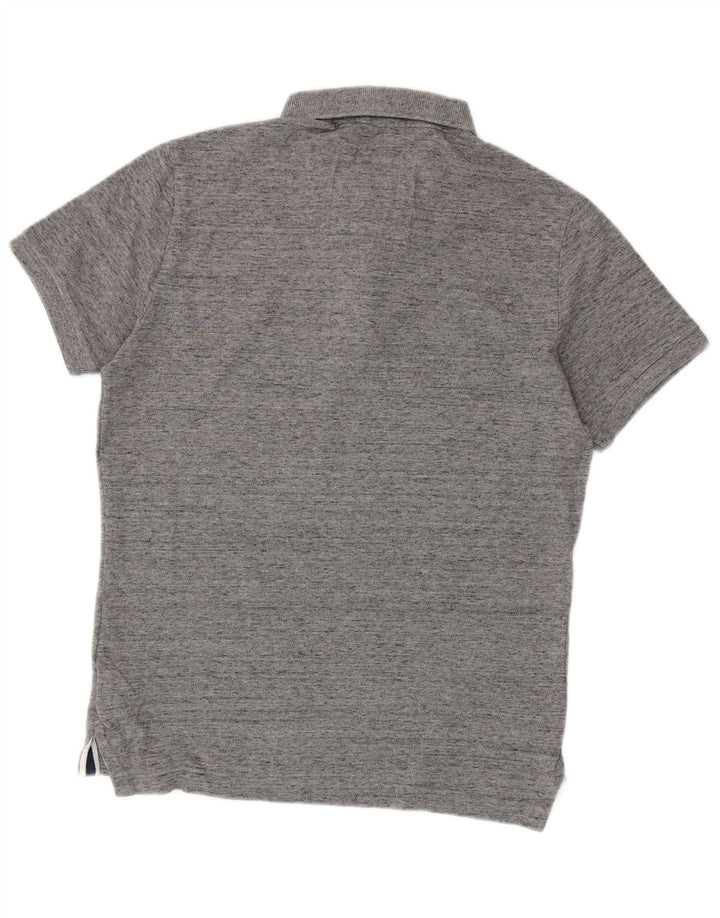 Męska koszulka polo Superdry Średnioszara bawełniana w cętki