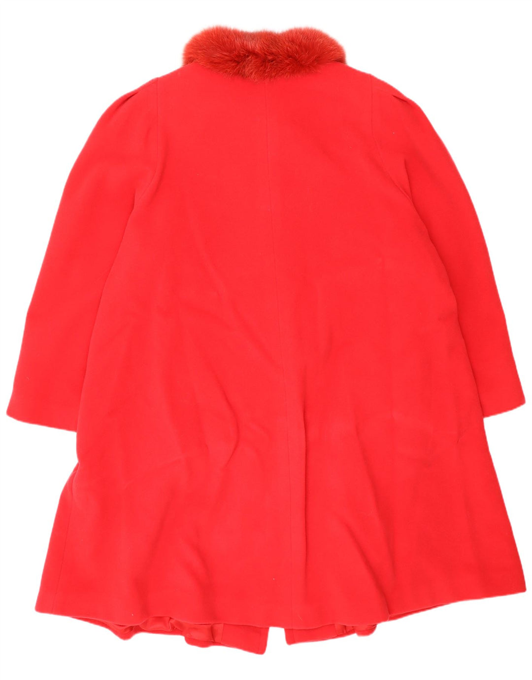 Vintage damski płaszcz oversize IT 44 średni czerwony wełniany