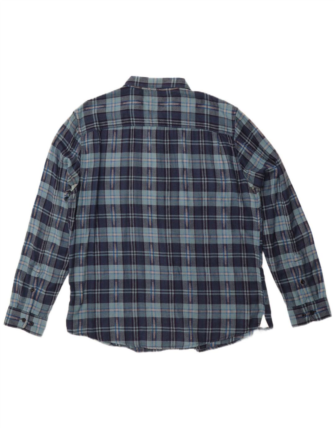 LEE Męska koszula flanelowa 2XL, bawełniana, granatowa w kratkę