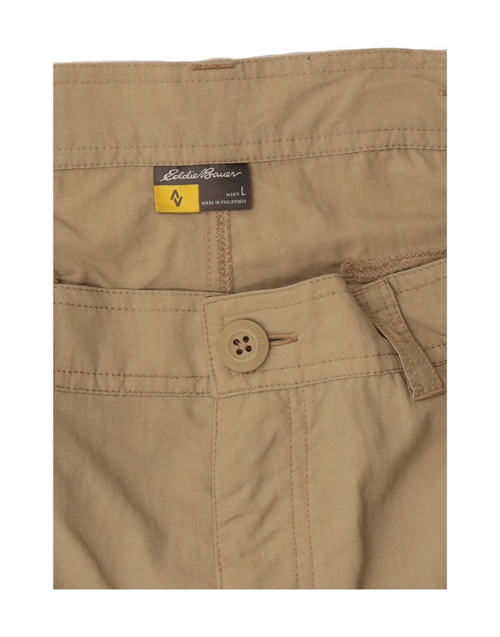 EDDIE BAUER Mens Cargo Shorts Large W36  Beige Nylon Vintage Eddie Bauer and Second-Hand Eddie Bauer from Messina Hembry 