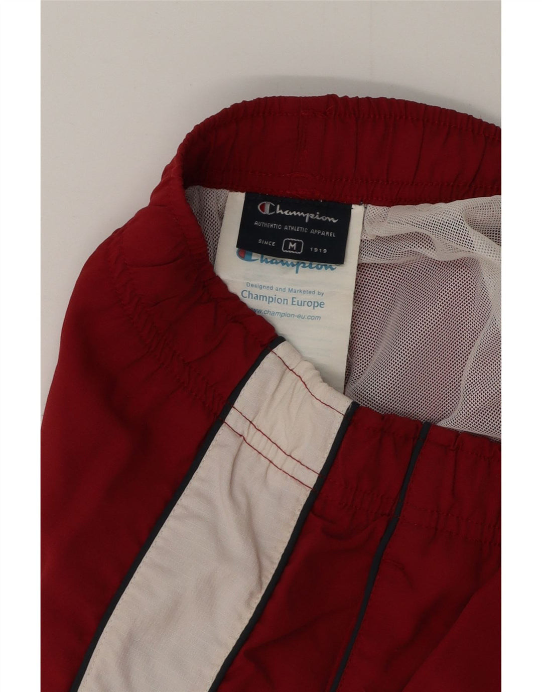 Męskie spodenki kąpielowe Champion, średni, bordowy poliester z blokami kolorów