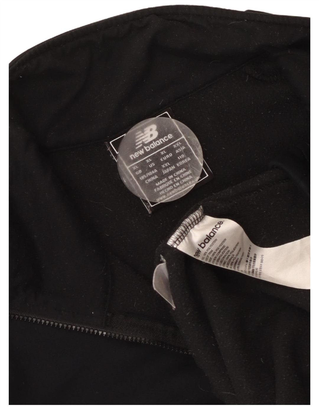 Męski dres New Balance Liverpool z zamkiem błyskawicznym na szyi, XL, czarny