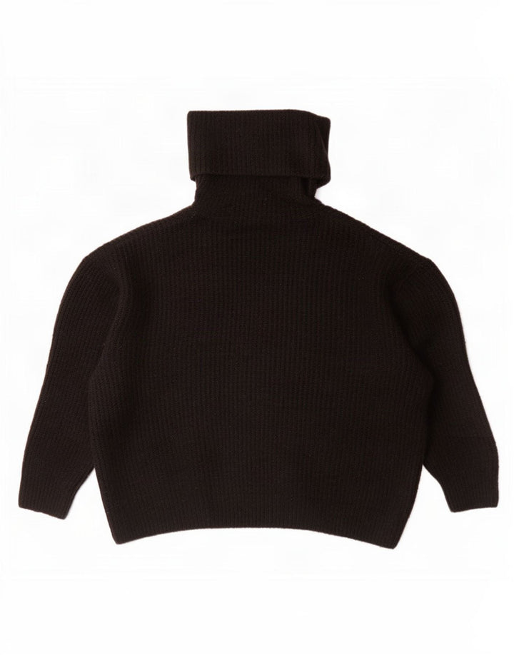 Damski sweter oversize Zara z golfem UK 14, średni czarny