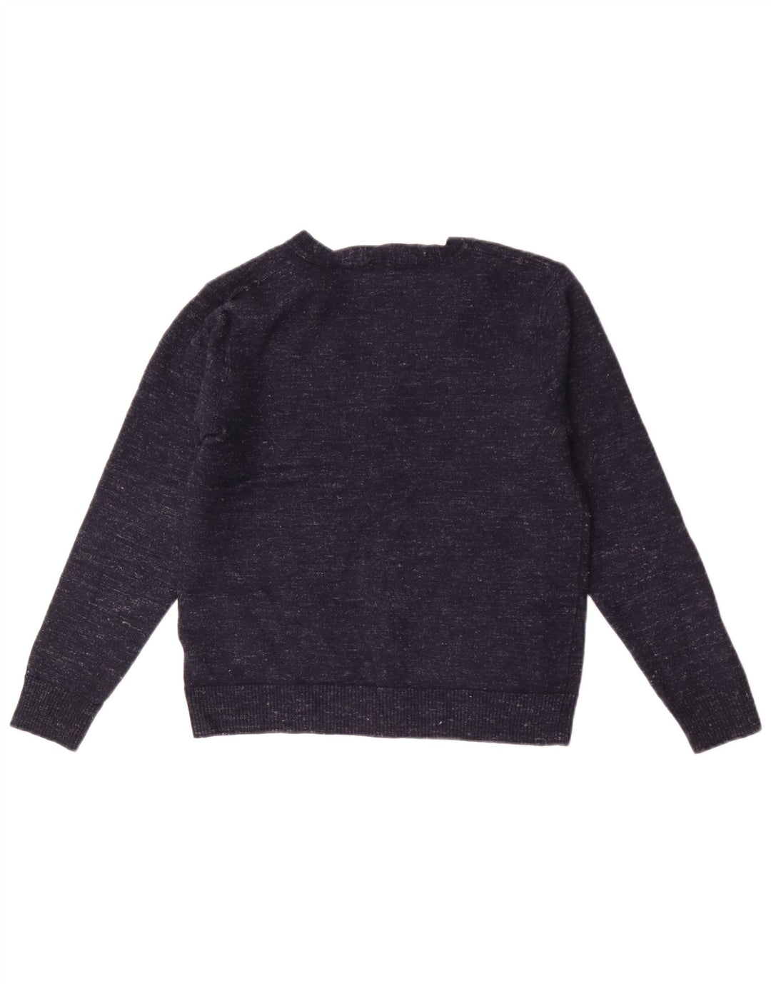 J. Crew Męski sweter rozpinany o dopasowanym kroju, średni granatowy, wełniany nakrapiany