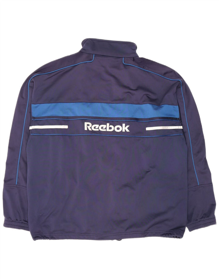 Męska kurtka dresowa Reebok Graphic, średnia granatowa, blok kolorów