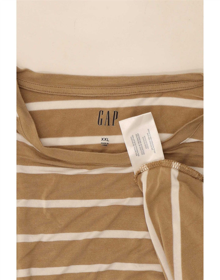 Damski top oversize Gap z długim rękawem UK 20 2XL w kolorze beżowym w paski