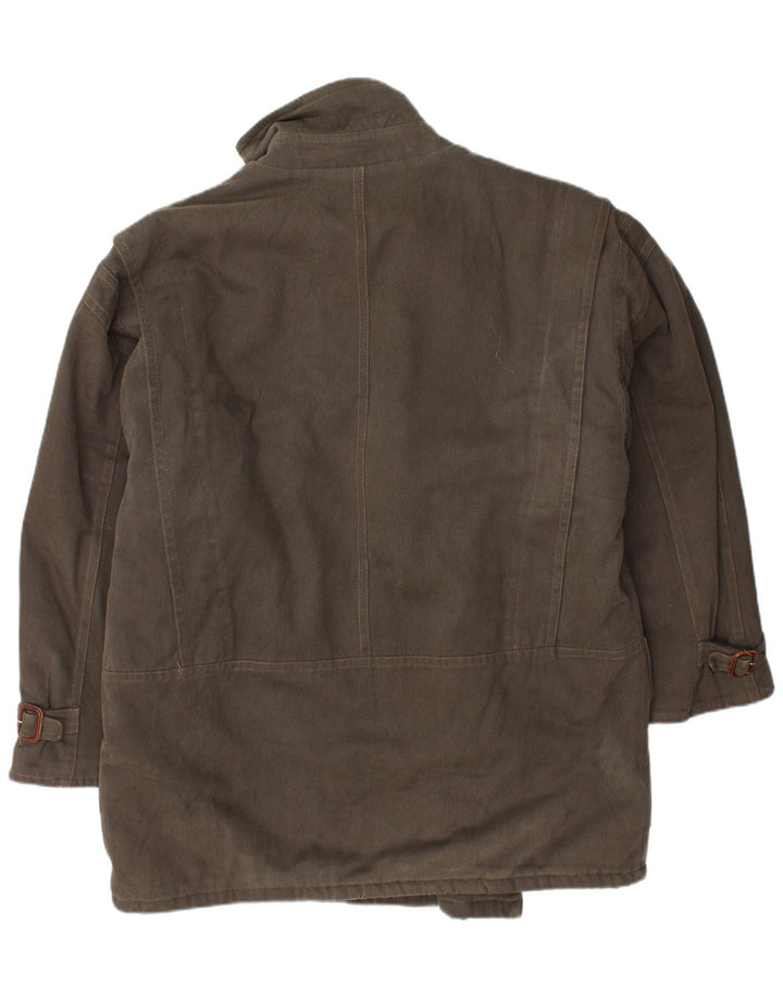 Męska kurtka Sherpa VINTAGE UK 40, duża, brązowa, bawełniana