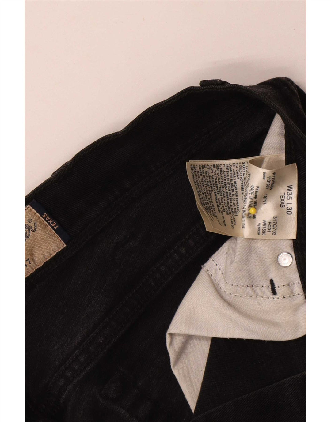 Męskie jeansy Wrangler Texas Straight W35 L30, czarne, bawełniane