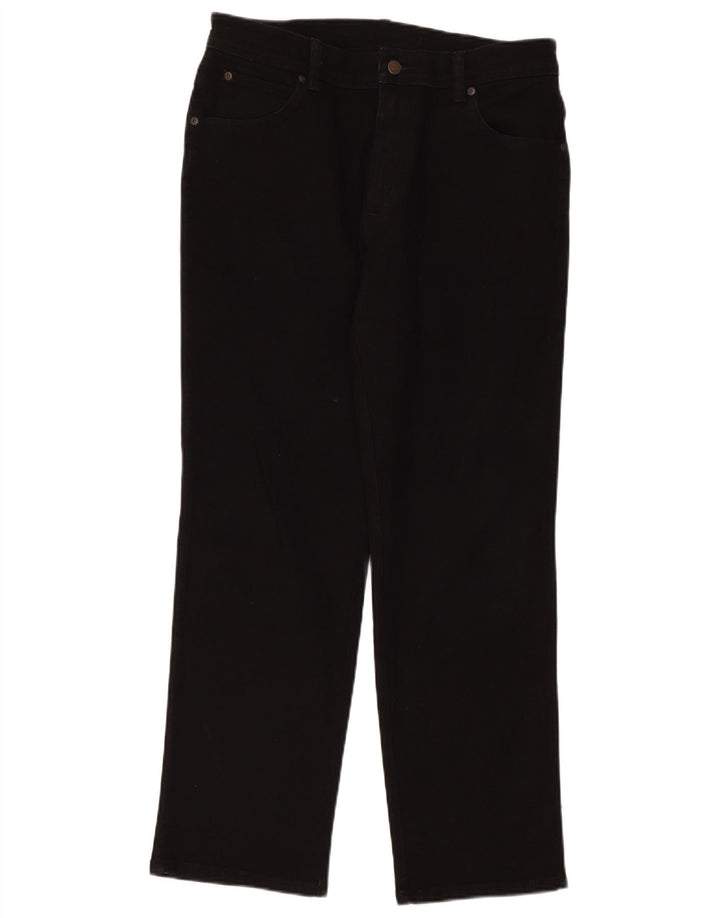 Męskie jeansy Wrangler Regular Straight W34 L30 Czarna bawełna