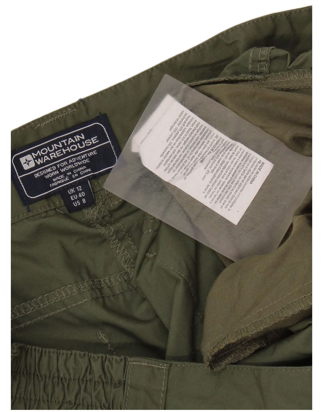 Damskie spodenki chino Mountain Warehouse UK 12 Medium W30 Khaki Poliester