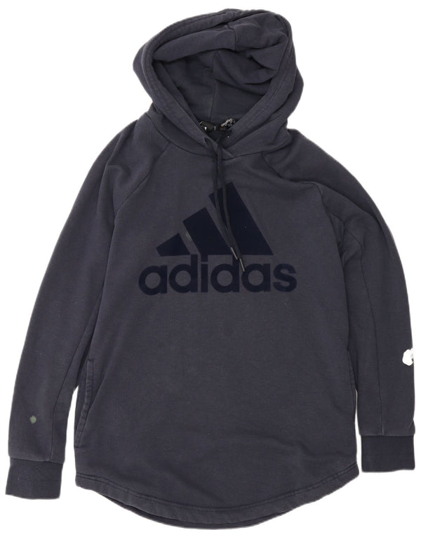 Damska bluza z kapturem Adidas Graphic UK 12/14 Średni granatowy, bawełniany