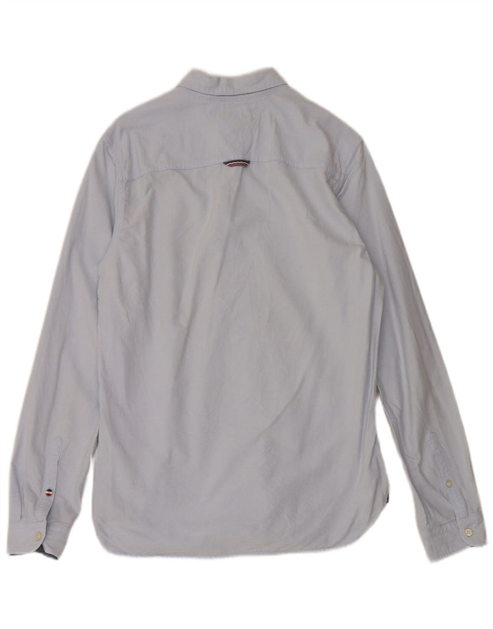 Koszula męska Tommy Hilfiger, mała, niebieska, bawełniana