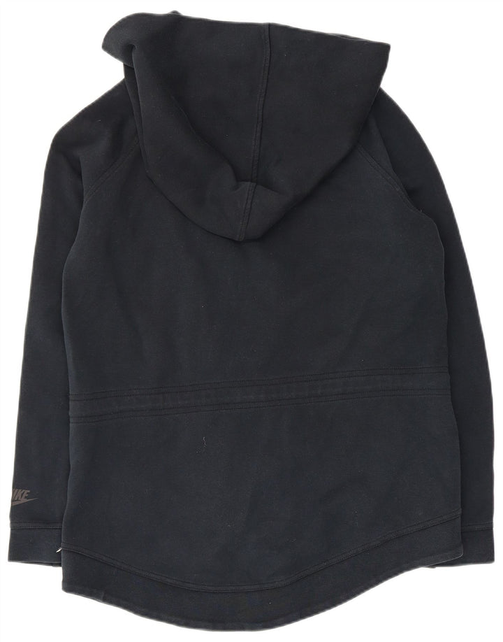 Damski sweter oversize z kapturem i zamkiem NIKE UK 10, mały, granatowy, bawełniany