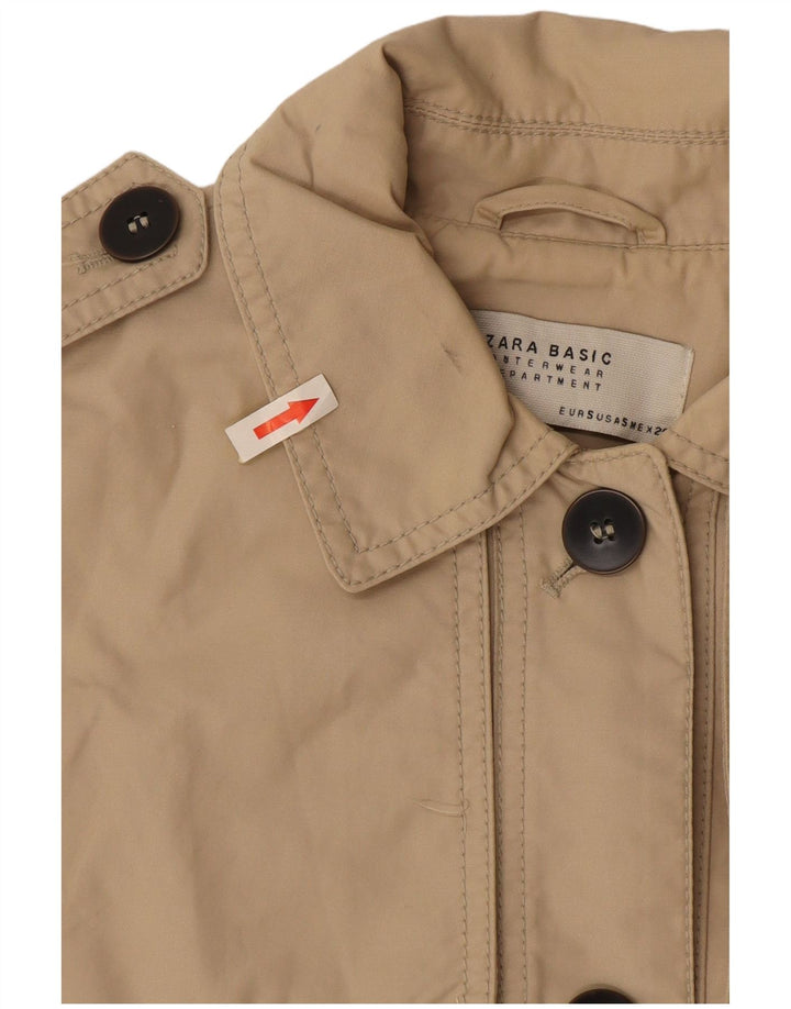 Trencz damski Zara UK 10 Small, beżowy, bawełniany