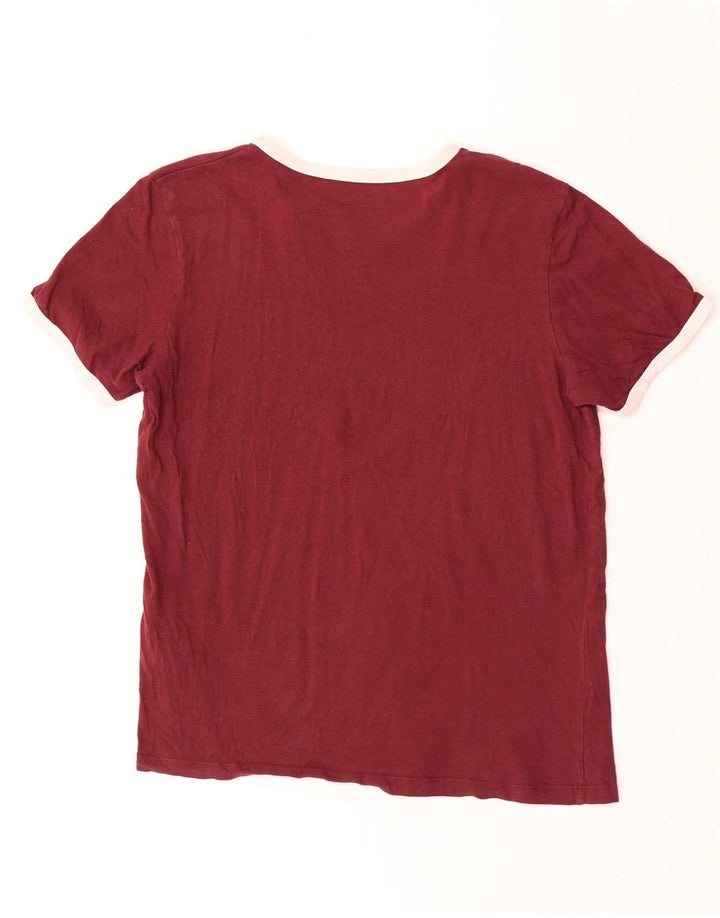 T-shirt męski Jack & Jones o regularnym kroju, średniej wielkości bordowa bawełna