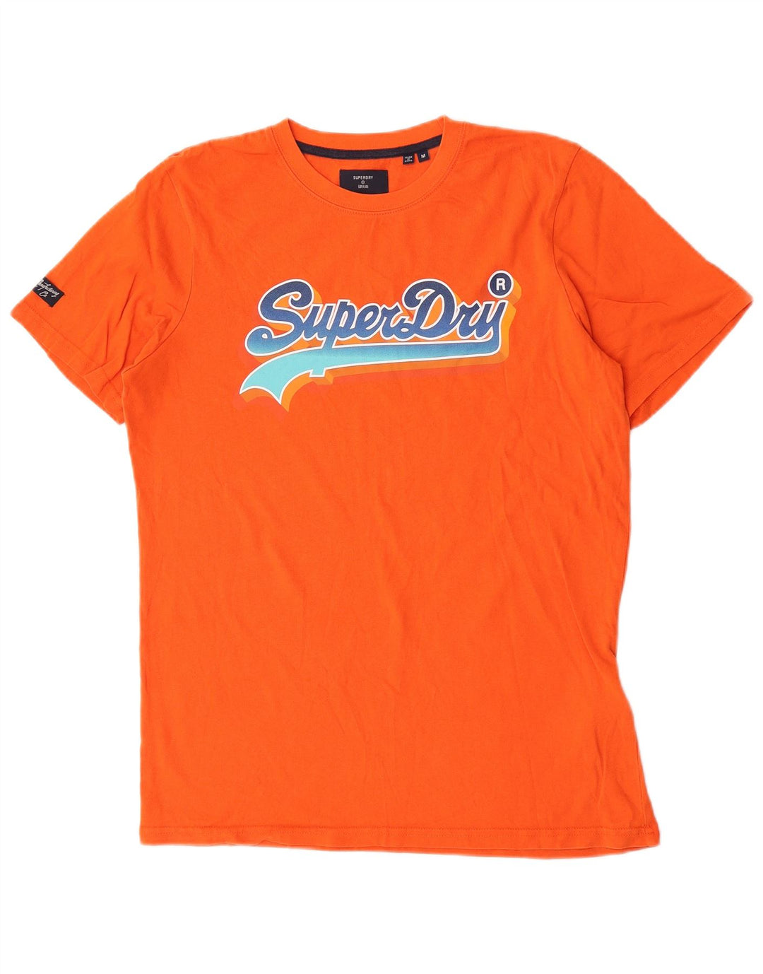 Męski T-shirt Superdry z grafiką, średni pomarańczowy, bawełniany