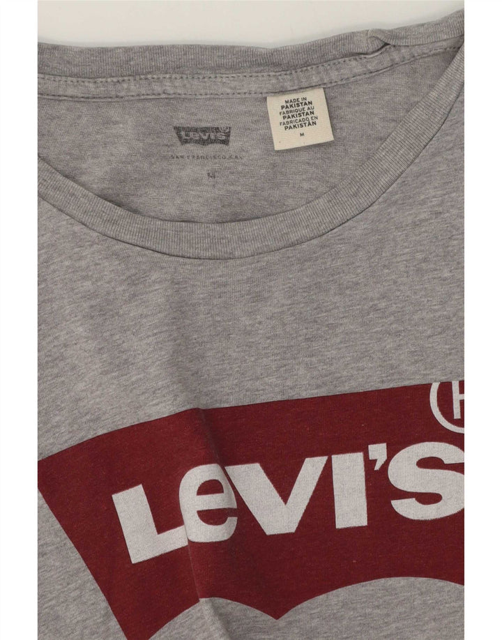 Męski T-shirt z grafiką Levi's, średni szary