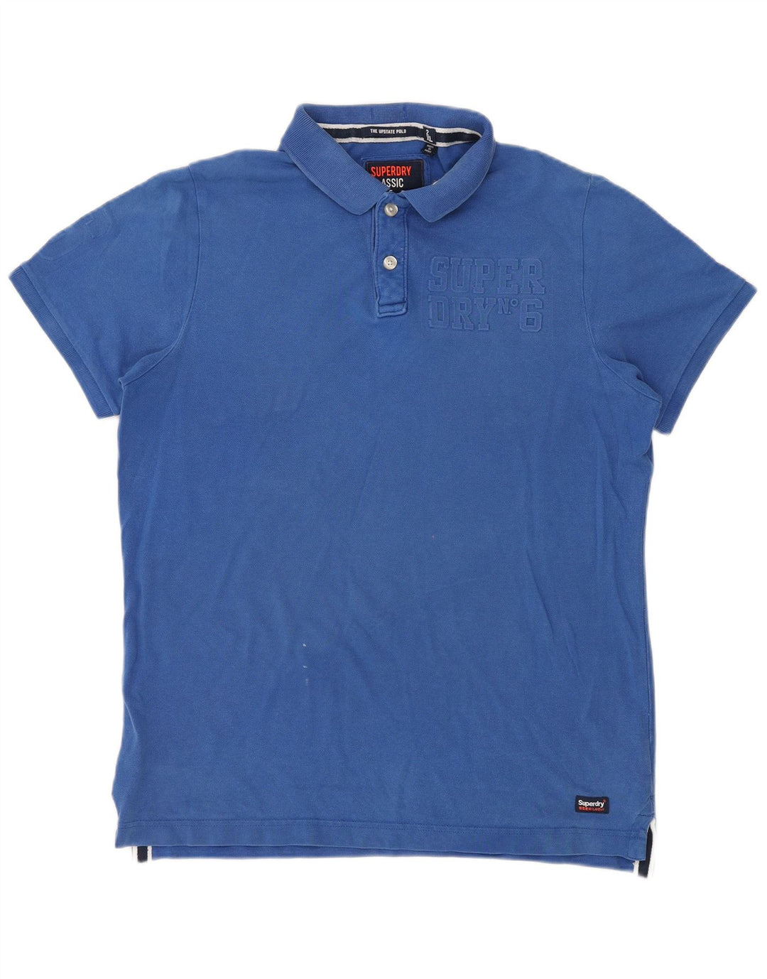 Męska koszulka polo Superdry z grafiką, 2XL, niebieska, bawełniana