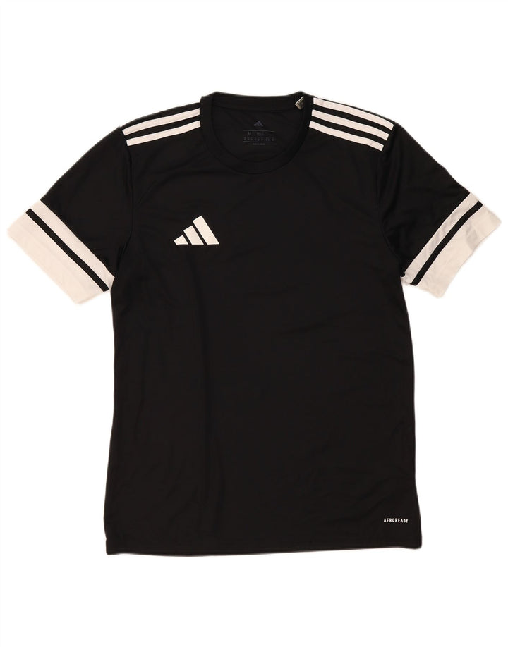 Męska koszulka Adidas Aeroready Top, średni czarny poliester z blokami kolorów