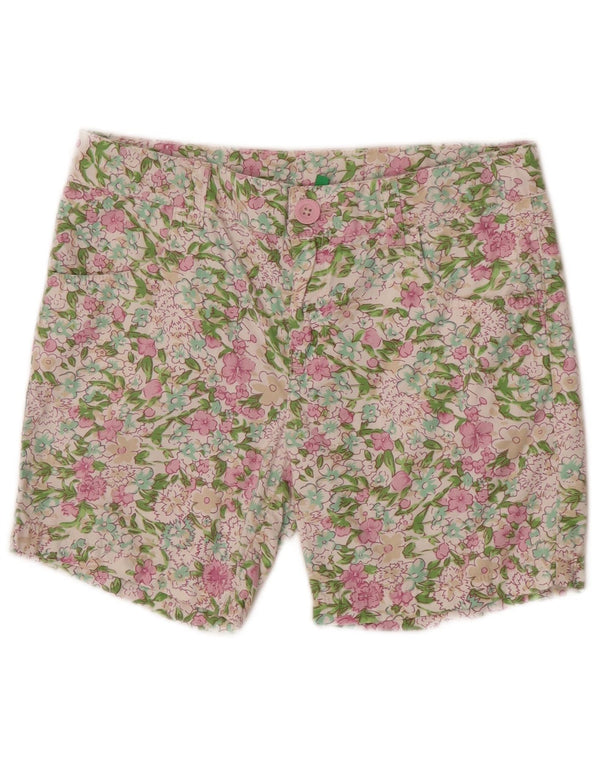 Spodenki dziewczęce Benetton 11-12 lat 2XL W29 wielokolorowe kwiatowe