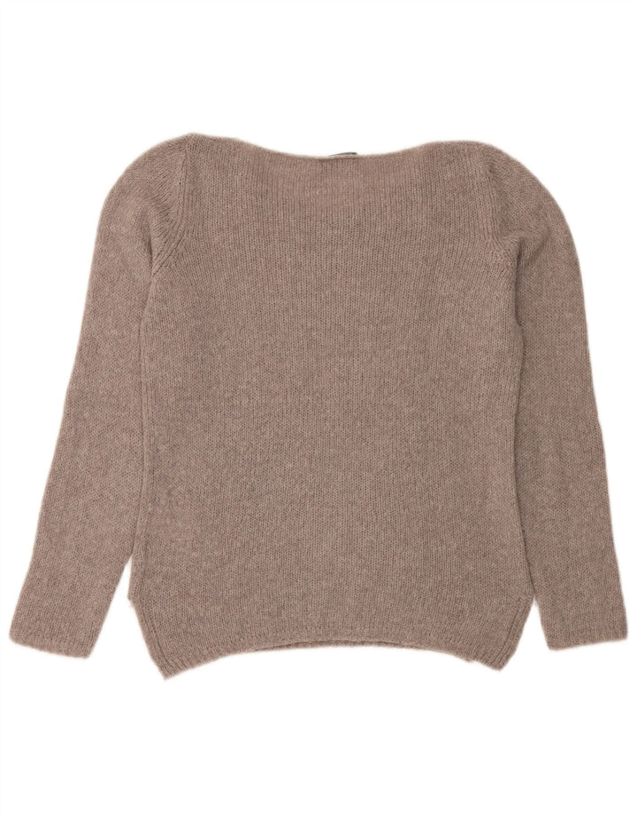 Damski sweter Fred Perry z dekoltem w łódkę UK 10 Small Szary poliamid
