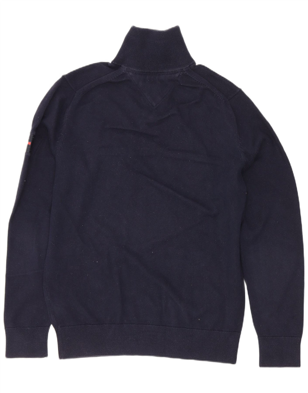 Męski sweter zapinany na zamek Tommy Hilfiger, średni granatowy, blok kolorów