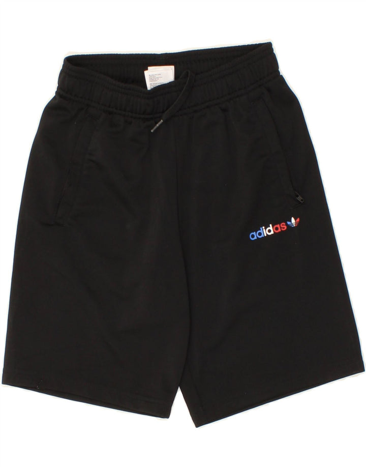ADIDAS Boys Sport Shorts 9-10 Years Black Polyester Vintage Adidas and Second-Hand Adidas from Messina Hembry 