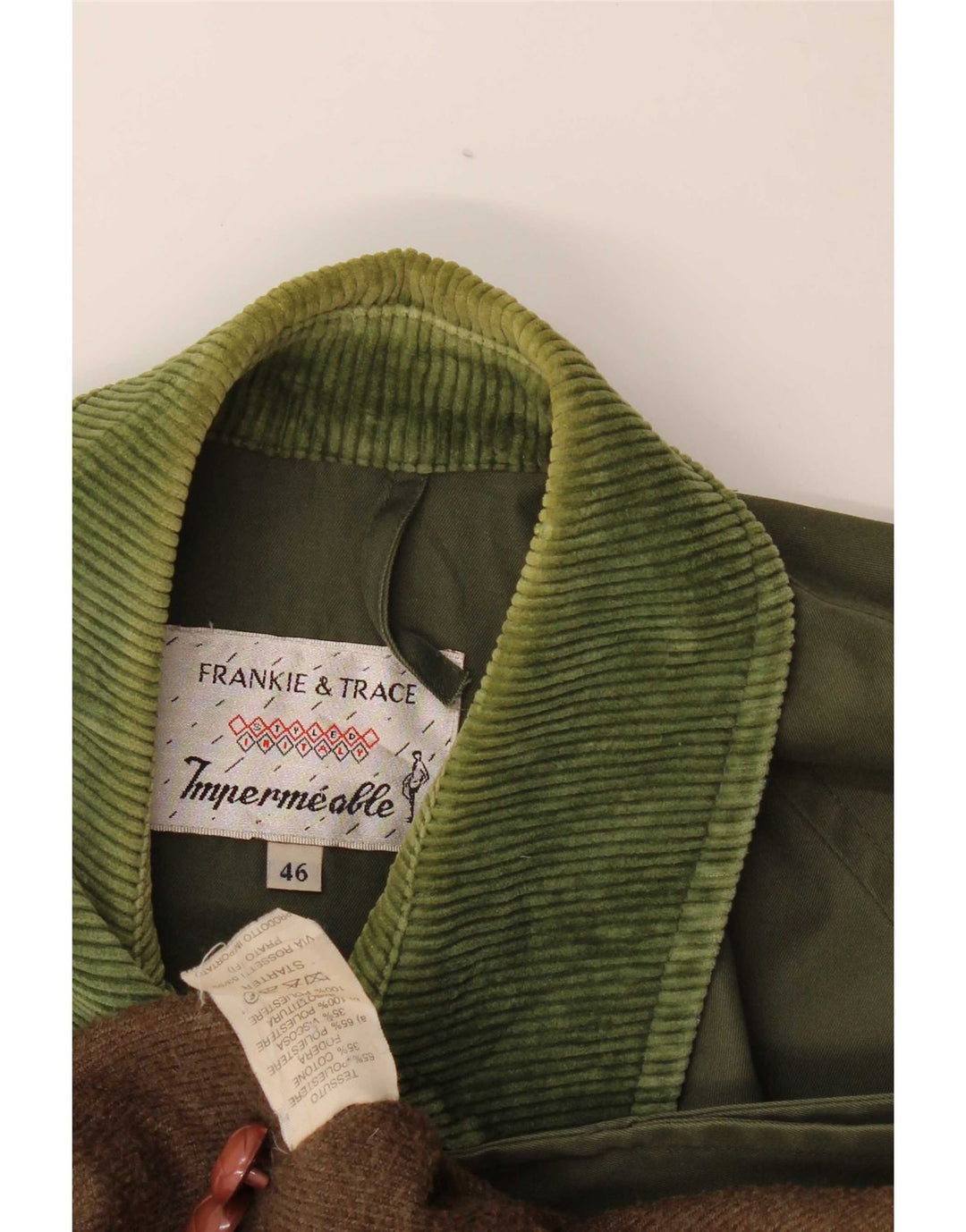 Płaszcz męski Frankie & Trace IT 46, mały, khaki, poliester