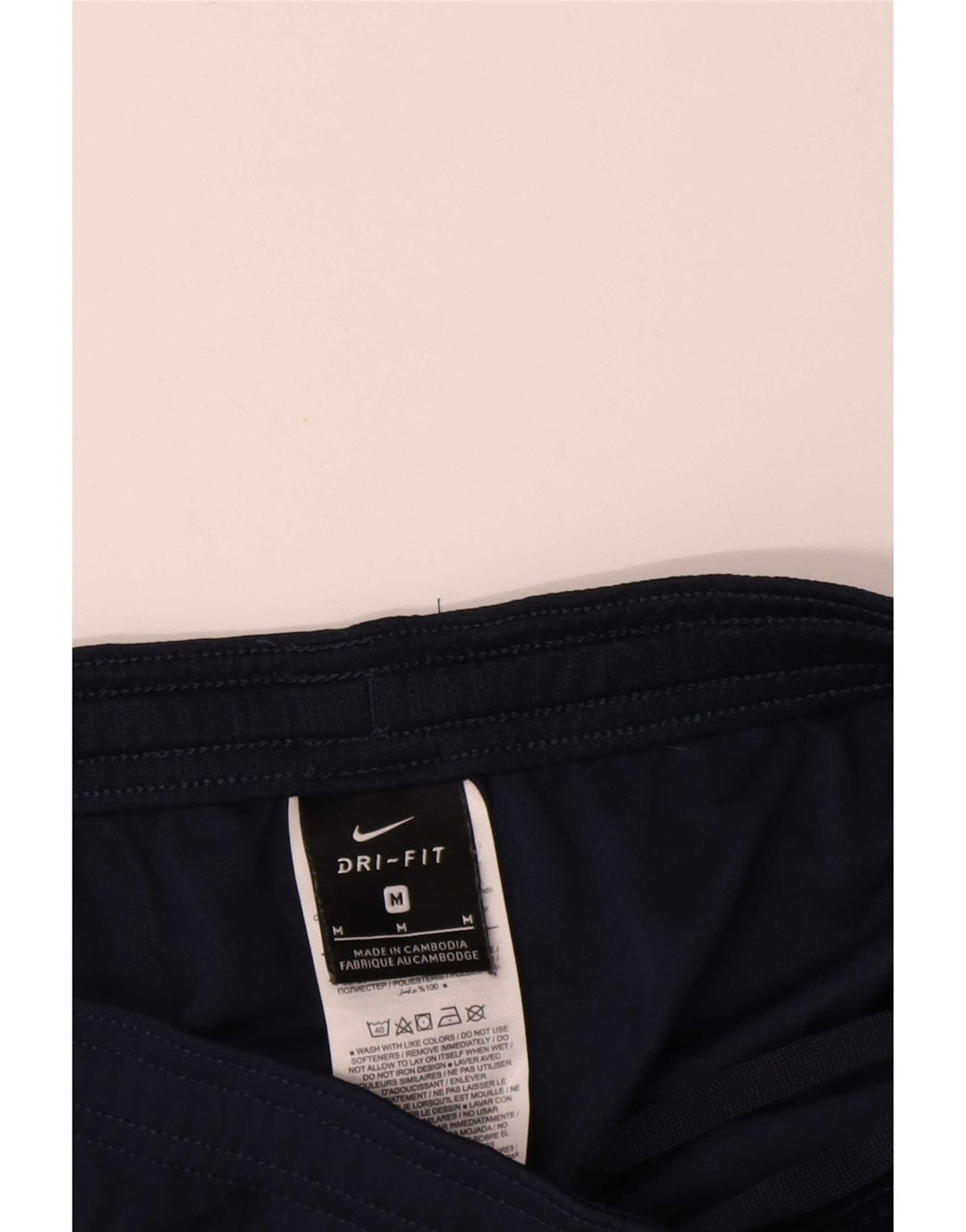 Męskie spodenki sportowe Nike Dri Fit, średni granatowy, poliester z blokami kolorów