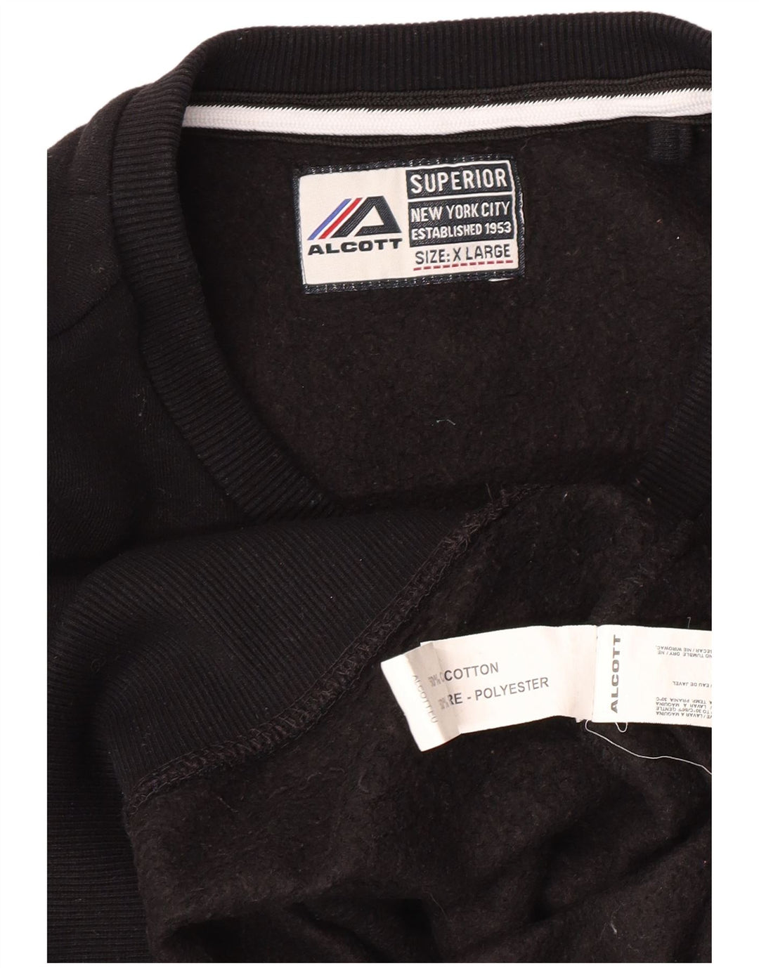 Męska bluza z grafiką Nowego Jorku ALCOTT XL, czarna, bawełniana