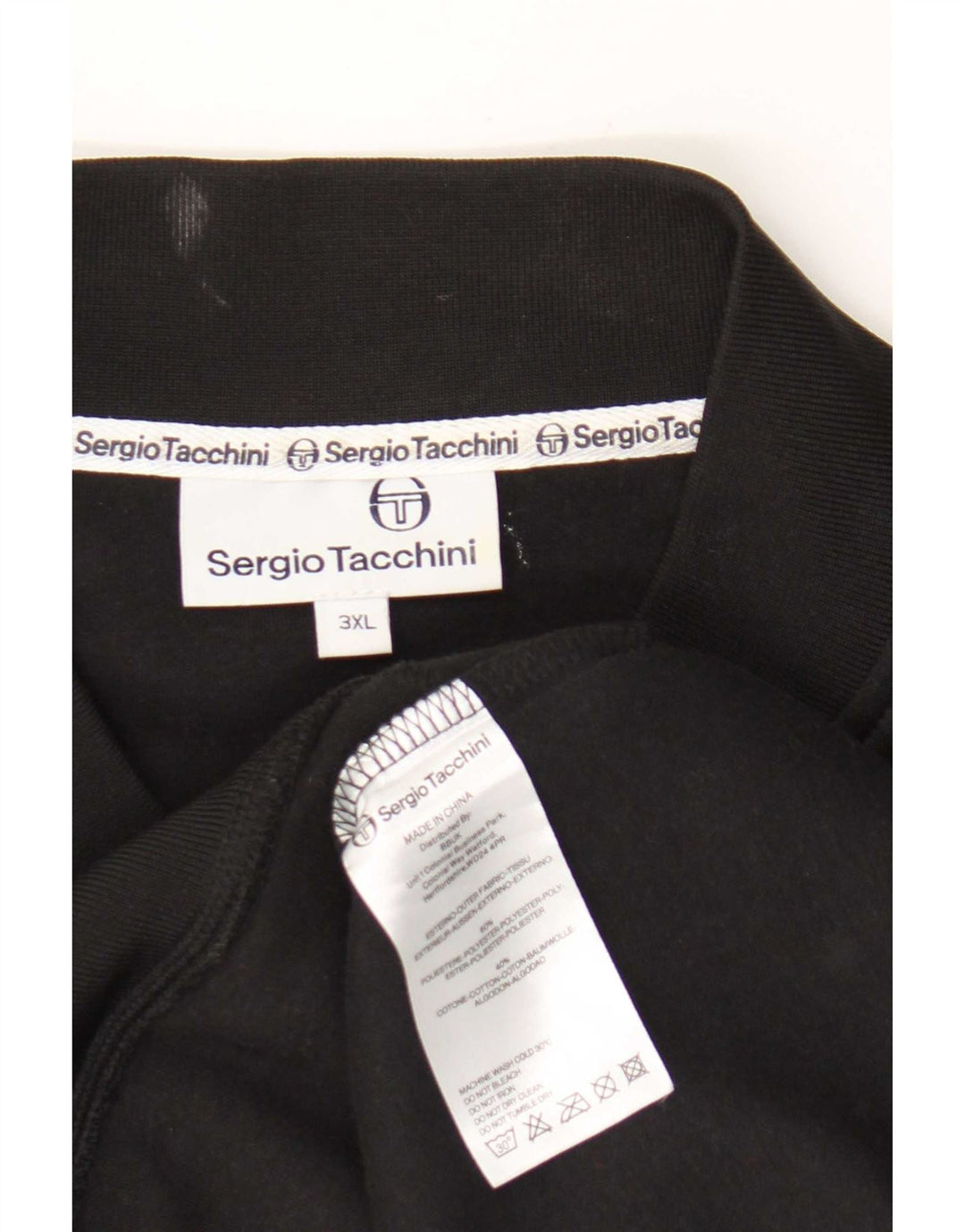Męska kurtka dresowa bez rękawów Sergio Tacchini 3XL, czarny poliester