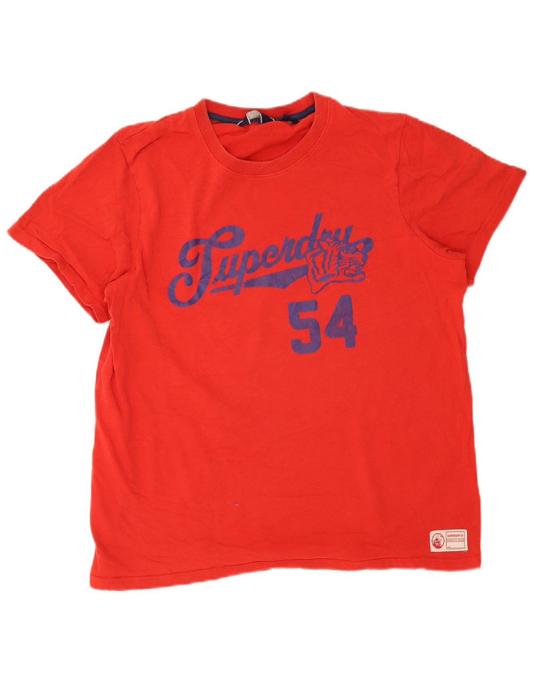 Męski T-shirt z grafiką Superdry, XL, czerwony, bawełniany