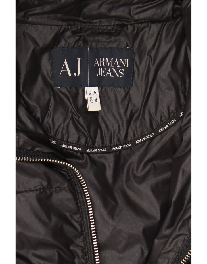 ARMANI JEANS Womens Padded Jacket US 10 Large Black Polyamide Vintage Armani Jeans and Second-Hand Armani Jeans from Messina Hembry 