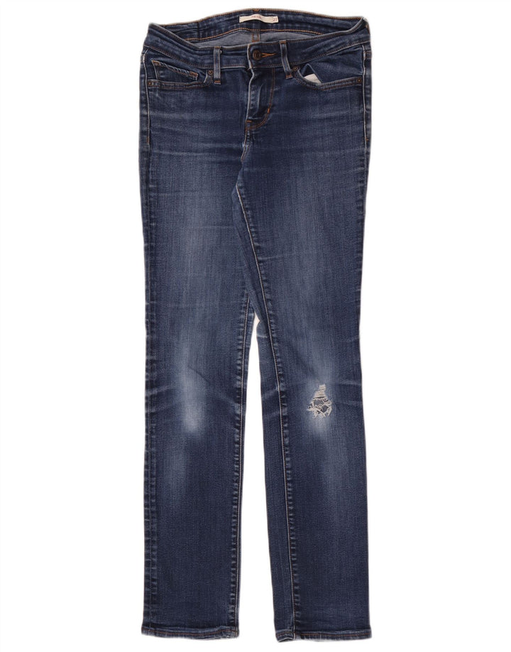Damskie jeansy LEVI'S 712 w trudnej sytuacji W27 L30 Niebieska bawełna