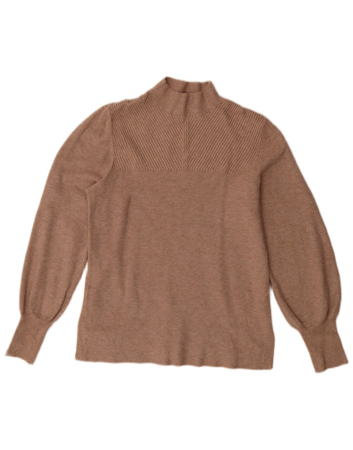 Marks & Spencer Damski sweter z golfem, UK 14, średni brąz