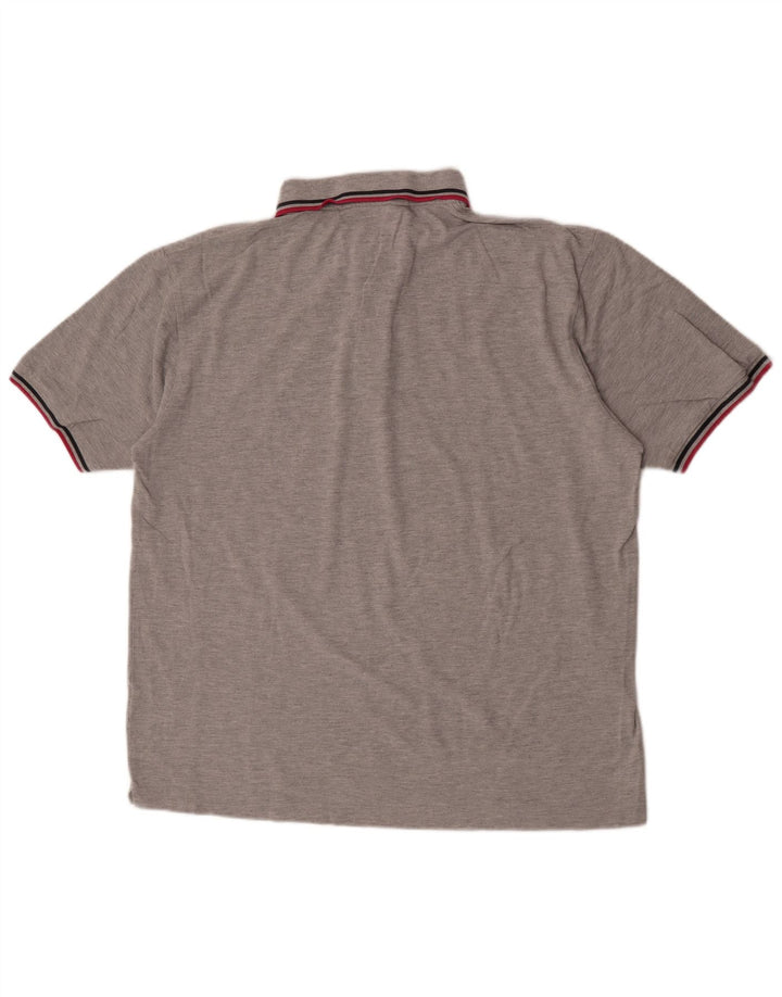 Męska koszulka polo Kappa 2XL Szara bawełna w plamki