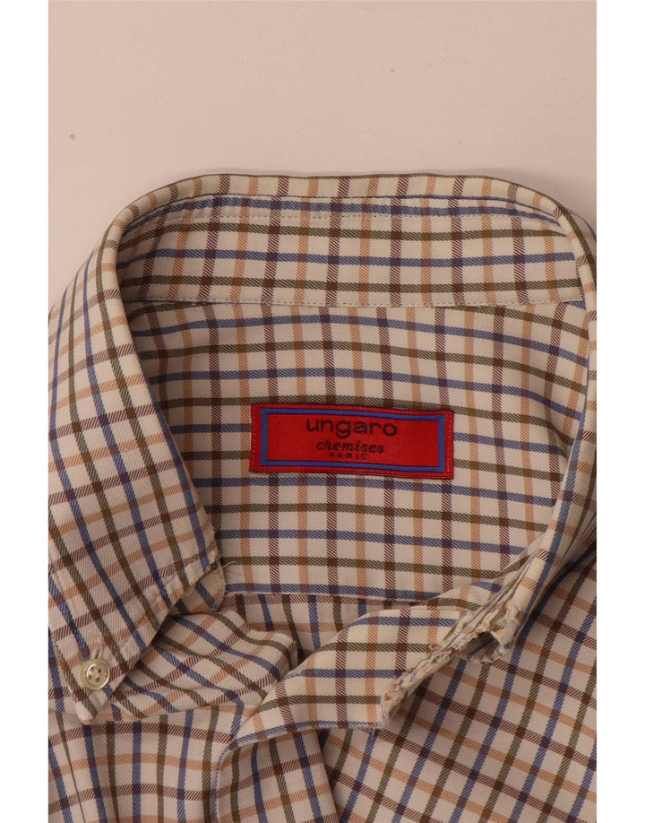 Męska koszula Ungaro Classic Fit XL w beżową kratkę