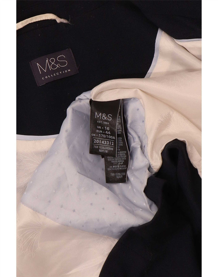 Marks & Spencer Damska marynarka zapinana na 1 guzik UK 16, duża, granatowa