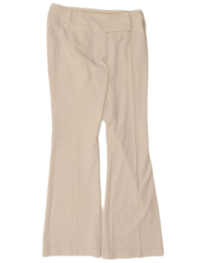 Spodnie damskie Sisley Flare IT 44 Medium W30 L32 Biały poliester