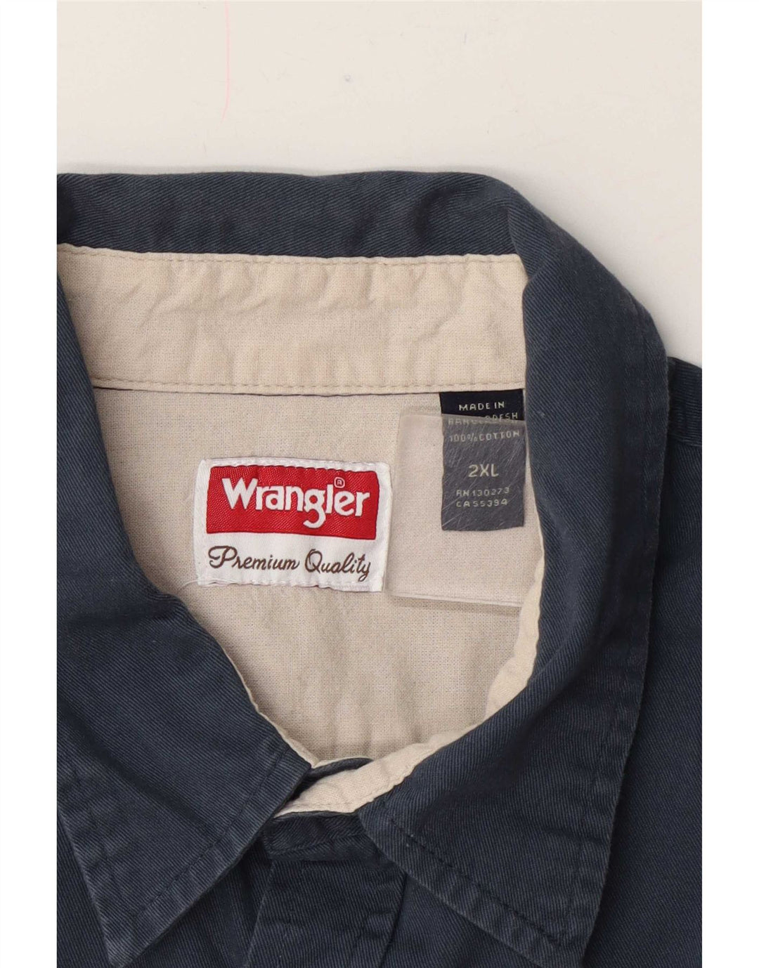 Koszula męska Wrangler 2XL, granatowa, bawełniana