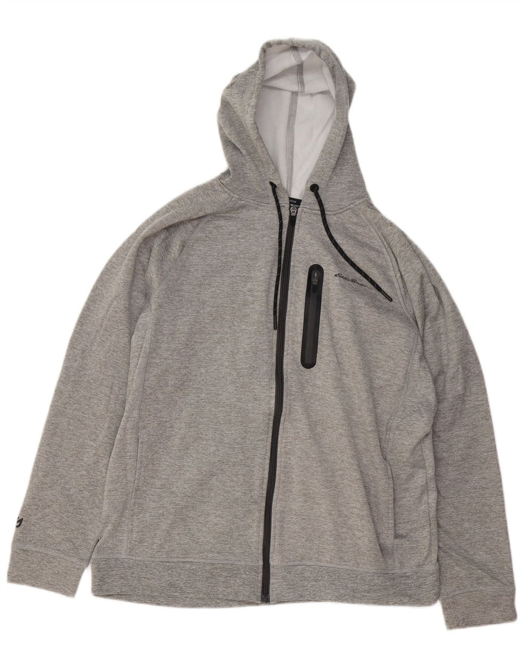 Męski sweter zapinany na zamek EDDIE BAUER, duży, szary poliester