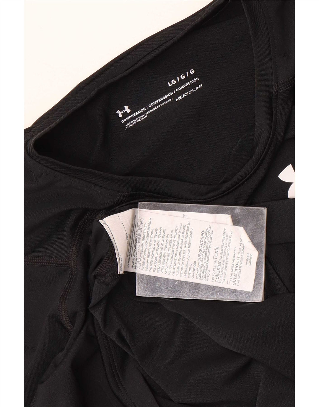 Męski top Under Armour Heat Gear z długim rękawem, duży, czarny poliester