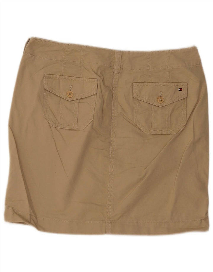 TOMMY HILFIGER Womens Mini Skirt W34 Large  Beige Cotton