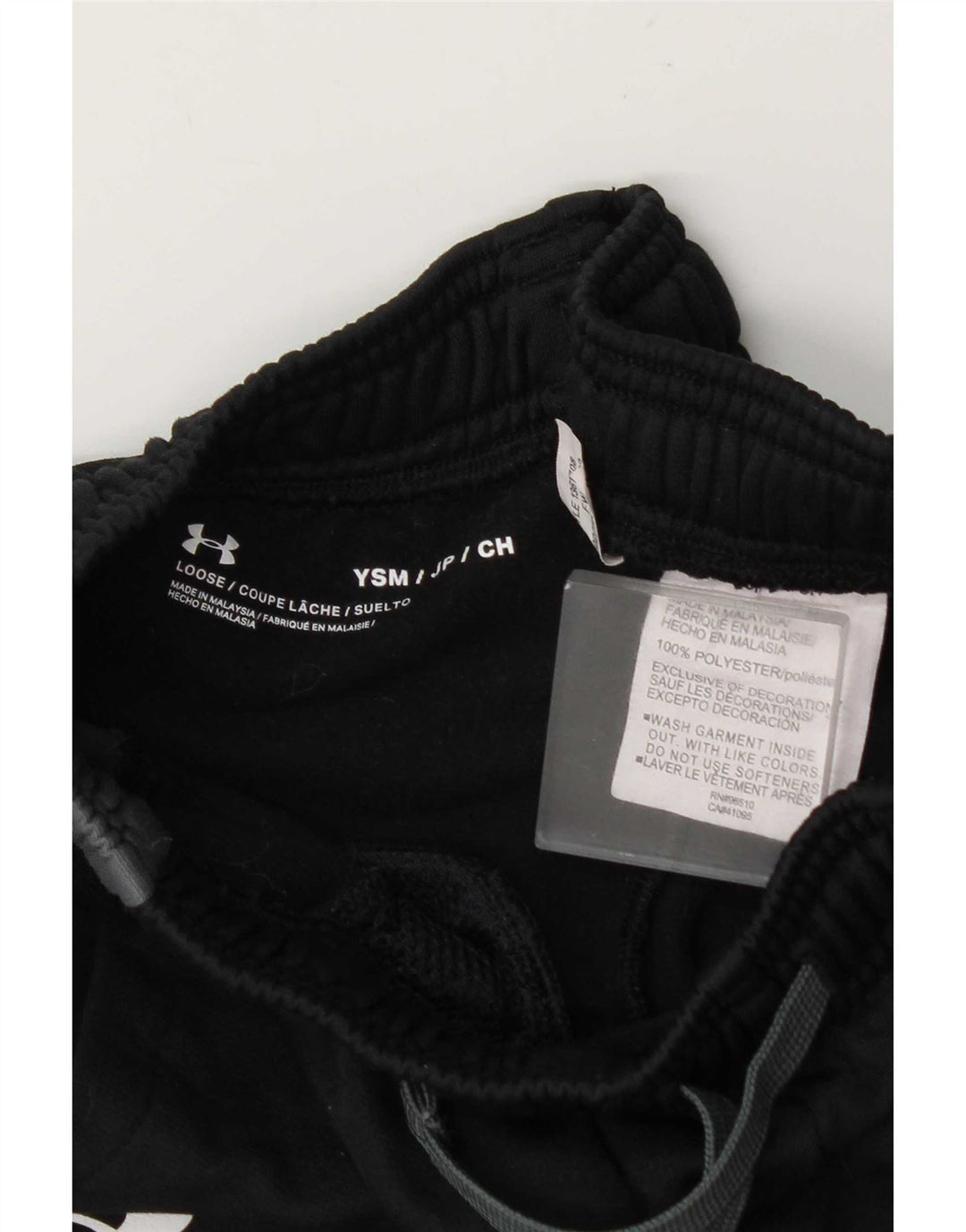 Chłopięce spodnie dresowe Under Armour 7-8 lat, małe, czarne, z blokami kolorów