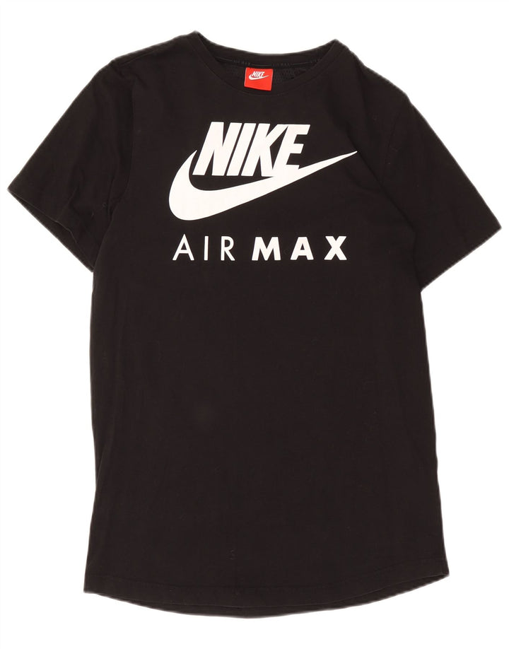 Męski T-shirt z grafiką Nike Air Max, średni czarny, bawełniany